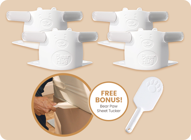 Bear Hug Sheet Holders, Free bonus! Bear Paw Sheet Tucker