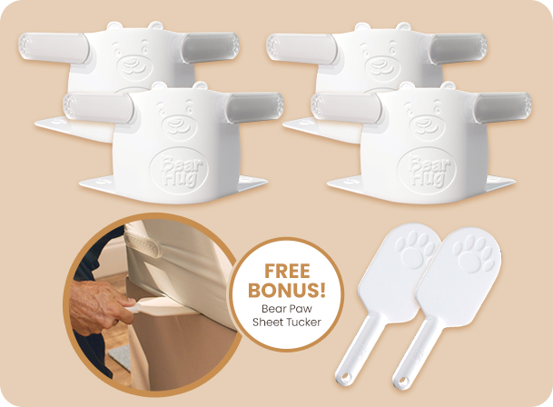 Bear Hug Sheet Holders, Free bonus! 2 Bear Paw Sheet Tuckers